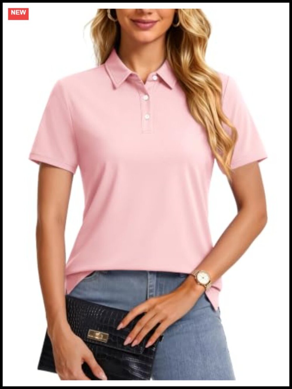 Women's Polo Shirt Short Sleeve UPF 50+ Moisture Wicking Golf Top